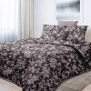 "Queen" size of 4 pc set.  Duvet cover: 180x215cm, Pillowcase: 70x70 - 2 pcs. Sheet: 200x220cm