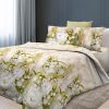 "Queen" size of 4 pc set.  Duvet cover: 180x215cm, Pillowcase: 70x70 - 2 pcs. Sheet: 200x220cm