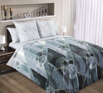 "Queen" size of 4 pc set.  Duvet cover: 180x215cm, Pillowcase: 70x70 - 2 pcs. Sheet: 200x220cm - Image 4