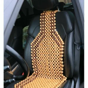 Wood cape (cover) on the car seat.