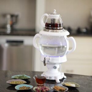 4,500ml. Electric samovar, Kettle 110V, with glass tea pot. Brand: Turky.