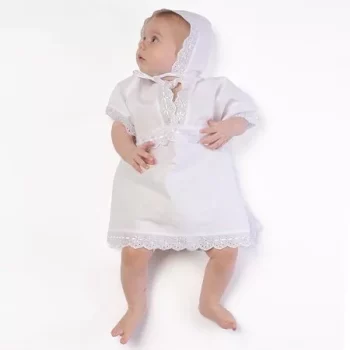 Christening set (shirt/cap), Cotton 100%. Крестильная рубашка