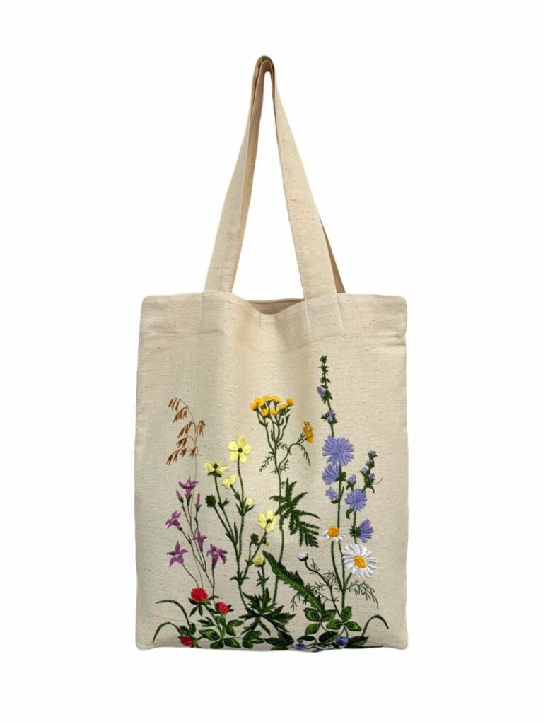 shoper_riznotravja_bejevii Linen bag with embroidery (handmade)