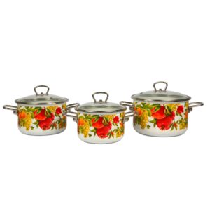 Enamel Cookware Vitross "Granada", All Cooktops Including Induction. Size: 2L, 3L, 4L. Coming Soon