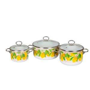 Enamel Cookware Vitross "Limon", All Cooktops Including Induction. Size: 2L, 4L, 5L. Coming Soon