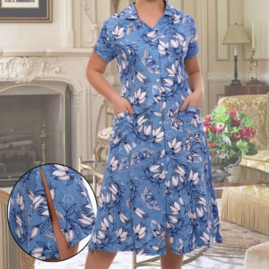 Women's Dressing Gown, Knitted Home Wear 6708 100% Cotton