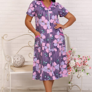 size: 52-Rus. Women's Dressing Gown, Knitted Home Wear 6710