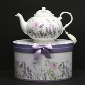 1000 ml Teapot in a Gift Box – Purple Lavender