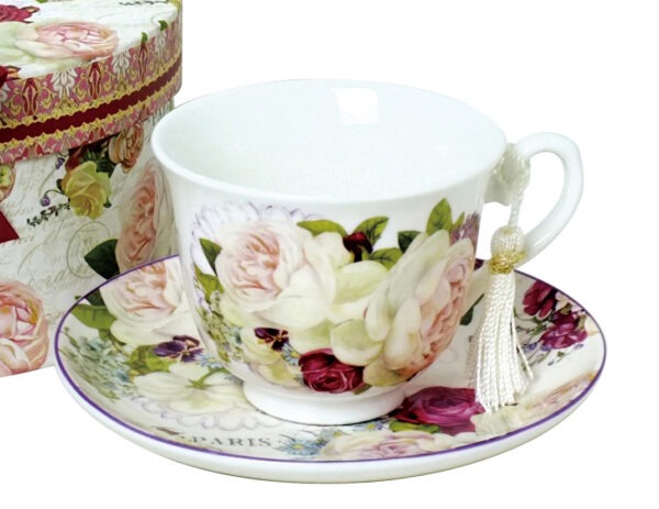 Cup and Saucer in Gift Box – Country Rose