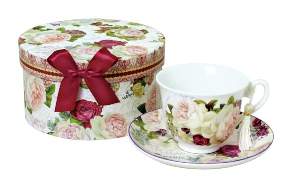 Cup and Saucer in Gift Box – Country Rose