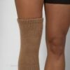 Knitted knee pad made of camel wool