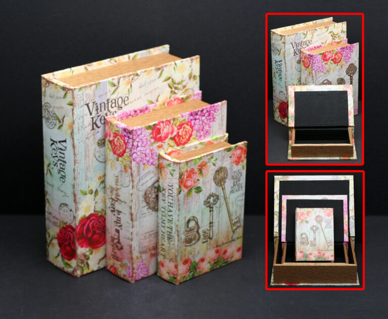 ZX1002 Key – Vintage Book Shaped Box L
