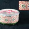 5.25″ Microwave Bowl with Cover – Red/Green