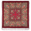 Pavlovo-Posad Shawl "Spanish wine"100% Wool. Size 146*146. Author: Jukova Elena
