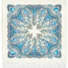 Pavlovo-Posad Shawl ''Spring stream'' 100% of wool with silk fringe, size 125*125cm.