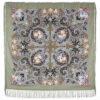Pavlovo-Posad Shawl ''Dreams of happiness'' 100% of wool with silk fringe, size 125*125cm.