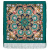 Pavlovo-Posad Shawl ''Home'' 100% of wool with silk fringe, size 89*89cm.