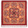 Pavlovo-Posad Shawl ''Palace Park'' 100% of wool with silk fringe, size 125*125cm.