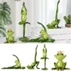 Yoga Frog Figurine , green, ceramic, size: 15*8 cm. Gifts