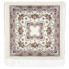 Pavlovo-Posad Shawl ''Crane'' 100% of wool with silk fringe, size 125*125cm.
