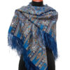 Pavlovo-Posad Shawl ''Sadko'' 100% of wool with silk fringe, size 125*125cm.