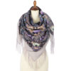 Pavlovo-Posad Shawl ''Tales of a Summer Night '' 100% of wool with silk fringe, size 125*125cm.