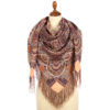 Pavlovo-Posad Shawl ''The Golden Cockerel'' 100% of wool with silk fringe, size 125*125cm.