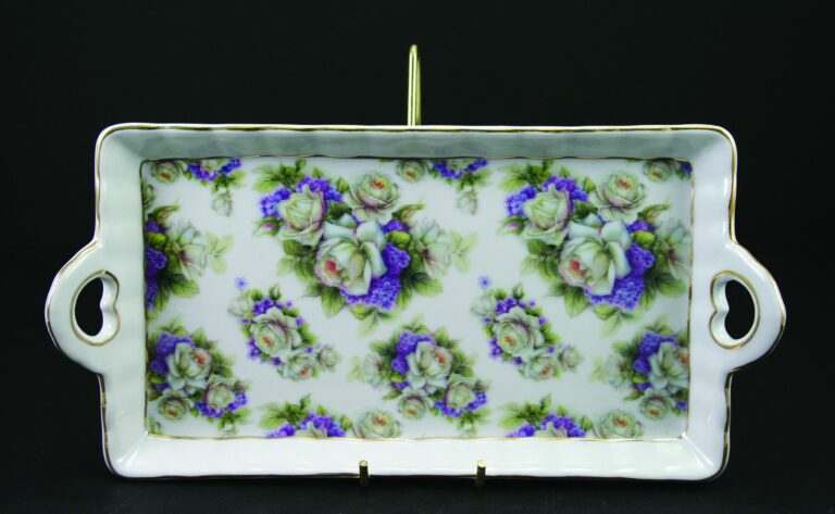 1715_1 Rectangular Tray – Climbing Rose; 11″ x 6″