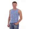 size:3XL(56-58Rus)Russian Military, The VDV with white and blue stripes Sleeveless shirt Telnyashka, Майка-Тельняшка ВДВ.