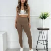 Camel wool thermal leggings