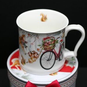Bicycle – 16 Oz Porcelain Mug with Gift Box and Ribbon
