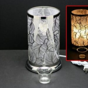 Touch Sensor Lamp – Silver Feather w/ Scented Oil Holder