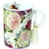 Country Rose - 10 oz New Bone China Straight Mug w/ Gift Box
