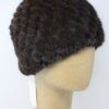 Women's hat made of Natural mink fur. Pattern in assortment.