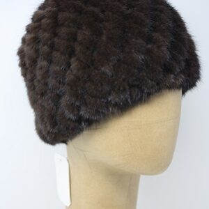 Women's hat made of Natural mink fur. Pattern in assortment.