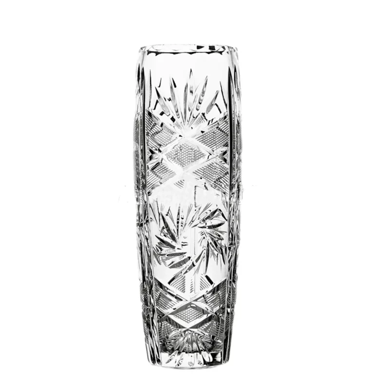 24917 Crystal flower vase. Pinwheel design. Neman H 22.5cm
