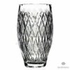 Crystal flower vase. Pinwheel design. Neman H 25cm