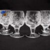 Set of 6 pc. 150ml. Pinwheel crystal  glasses. Hand  made in Belarus.