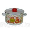 Steel Enameled pot "Mishki" Size: 1.5L