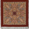 Russian silk shawl ''Jasmin'' size 130 *130cm. brand Pavloposad shawls. Artist: Elena Zhukova.
