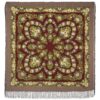 Pavlovo-Posad Shawl "Molodushka"100% Wool. Size 146*146. Author: Fadeeva Valeriya