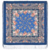 Pavlovo-Posad Shawl ''Skazka na noch'' 100% of wool with silk fringe, size 125*125cm.
