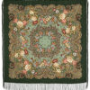 Pavlovo-Posad Shawl ''Bal maskarad'' 100% of wool with silk fringe, size 125*125cm.