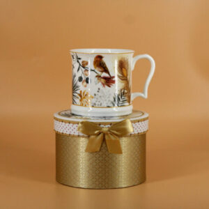 Country Rose - 16 oz New Bone China Straight Mug w/ Gift Box