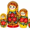 Russian Nesting Doll (Matryoshka) – 5 Pieces, 17 cm Tall – Hand-Painted Wooden Souvenir