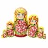 Russian Nesting Doll (Matryoshka) – 7 Pieces, 21 cm Tall – Hand-Painted Wooden Souvenir
