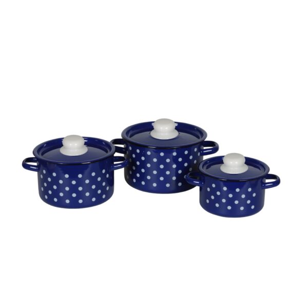 Enamel Pots with Enamel Lid — Works on All Stovetops incl. Induction (1.5 L · 2.9 L · 4.5 L)