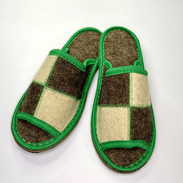 Felt Wool House Slippers (100% Wool) with Rubber Sole — Unisex EU 36–46