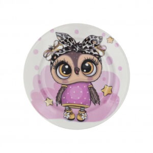 Children’s Porcelain Tableware Set "Beautiful Owl", Dulevo Porcelain Factory